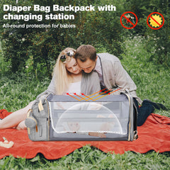 JSTPRO diaper bag backpack USB port for on-the-go charging