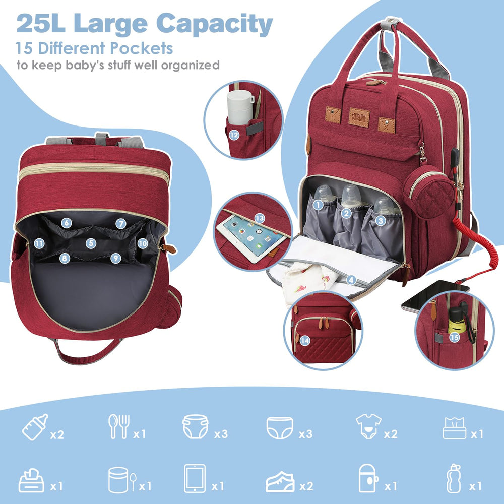 JSTPRO changing station pad provides convenient outdoor diaper changes.