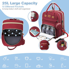 JSTPRO changing station pad provides convenient outdoor diaper changes.