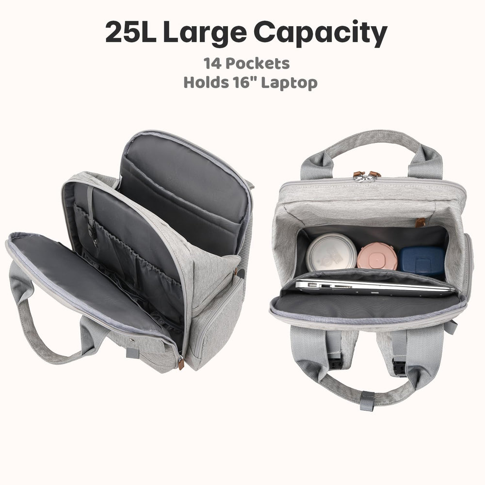 JSTPRO diaper bag insulated bottle pockets keeping feeds at the right temperature.