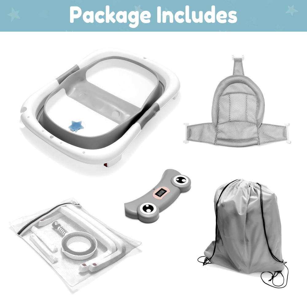 JT Cosas collapsible bathtub with travel bag showcases quick setup.