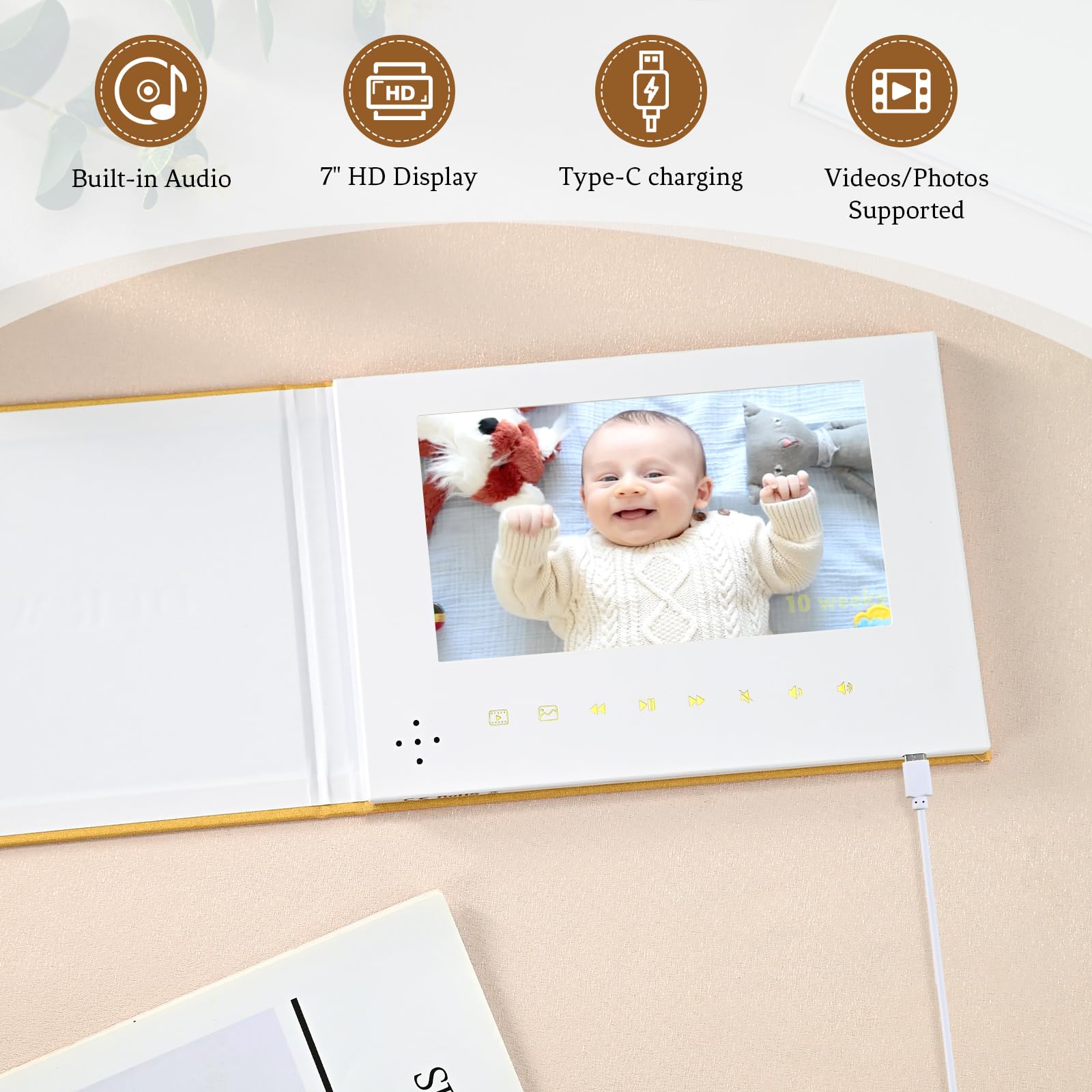 JTRF The Story of You rechargeable battery and 4 GB storage for lasting memories.