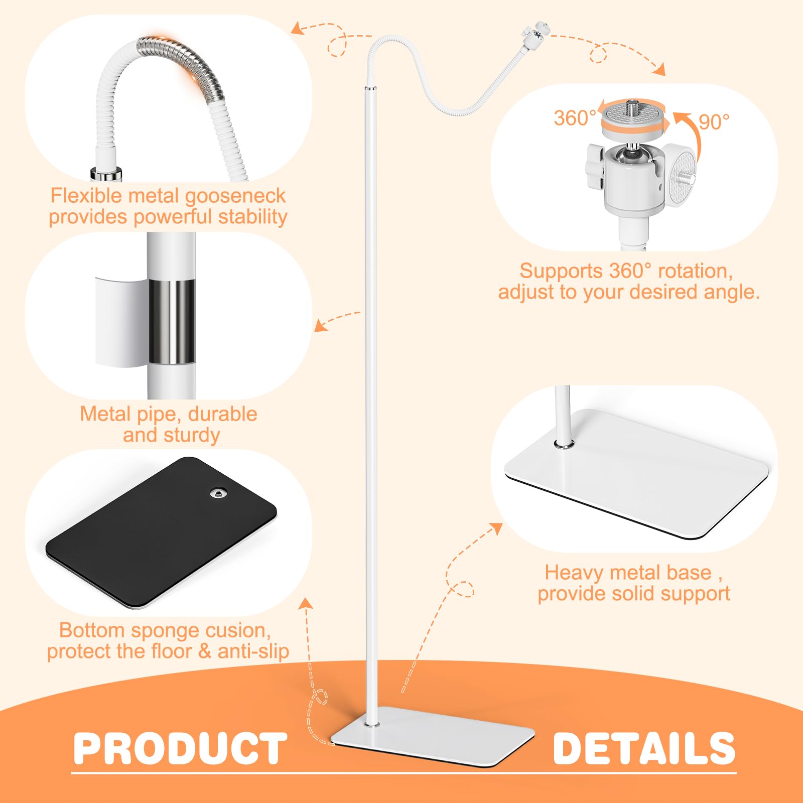 Includes adapters to fit diameters 2.2 to 3.9 inches