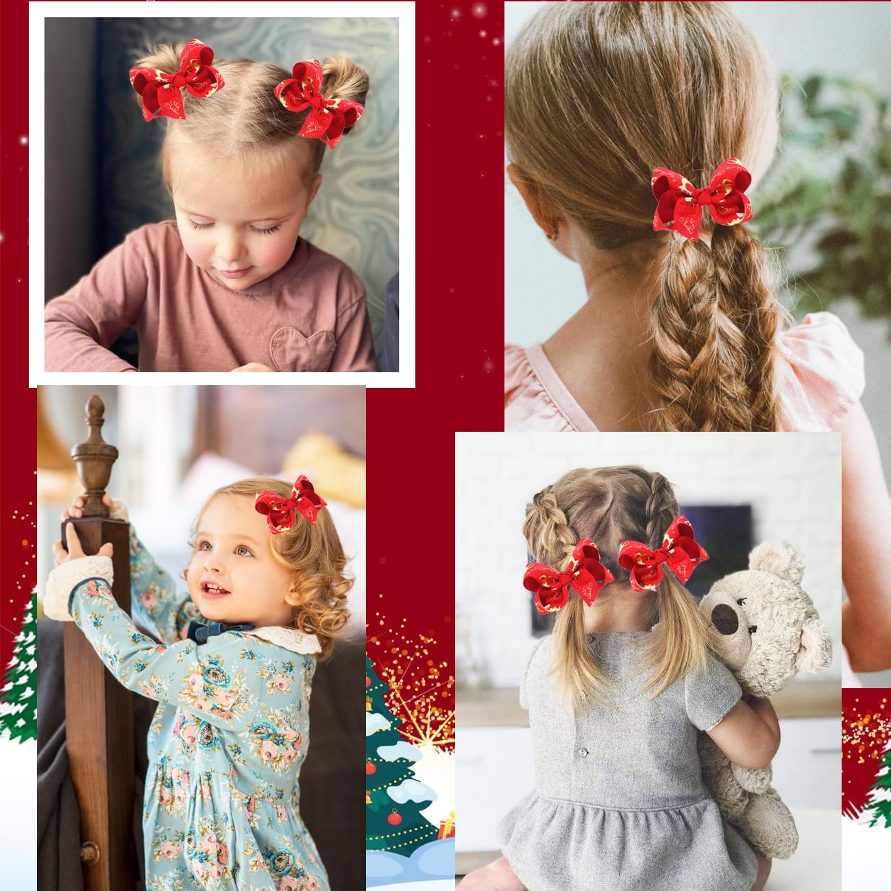 JUCCPUL grosgrain ribbon bow with gold foil for bright styling.