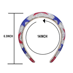 JUCCPUL patriotic headband with rhinestones adds festive sparkle to outfits.