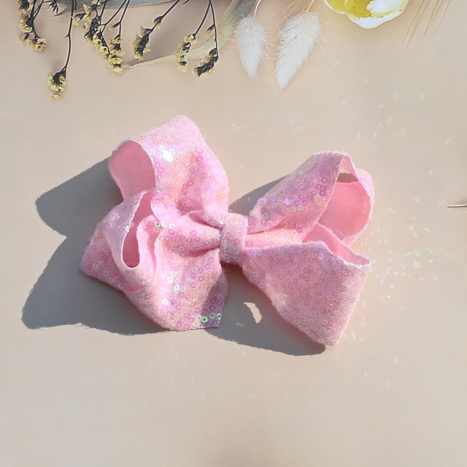 JUCCPUL pink bows complement outfits for school or parties