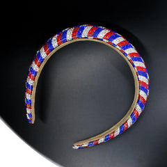 JUCCPUL padded rhinestone headband with velvet lining and non-slip comfort.