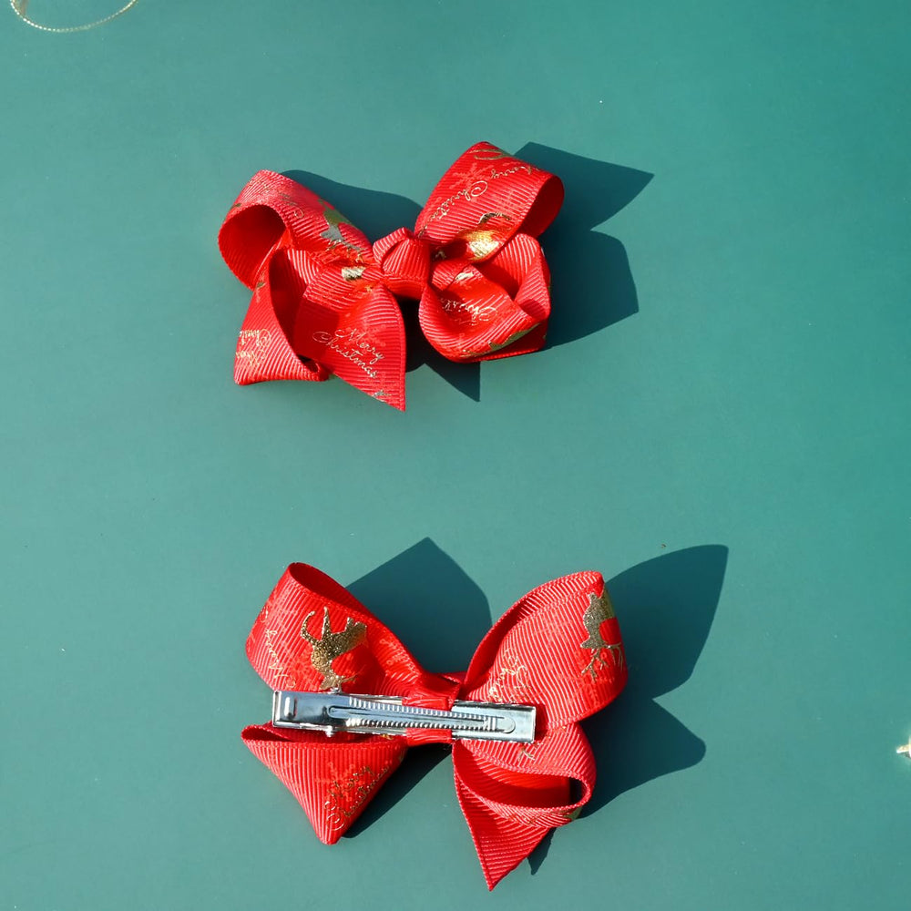 JUCCPUL toddler Christmas bow for easy, comfortable all-day wear.