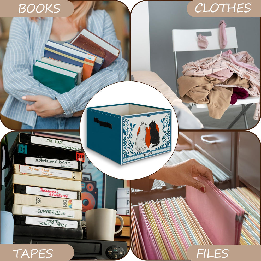 JUIOEIU compact storage bin fits on shelves or under desks