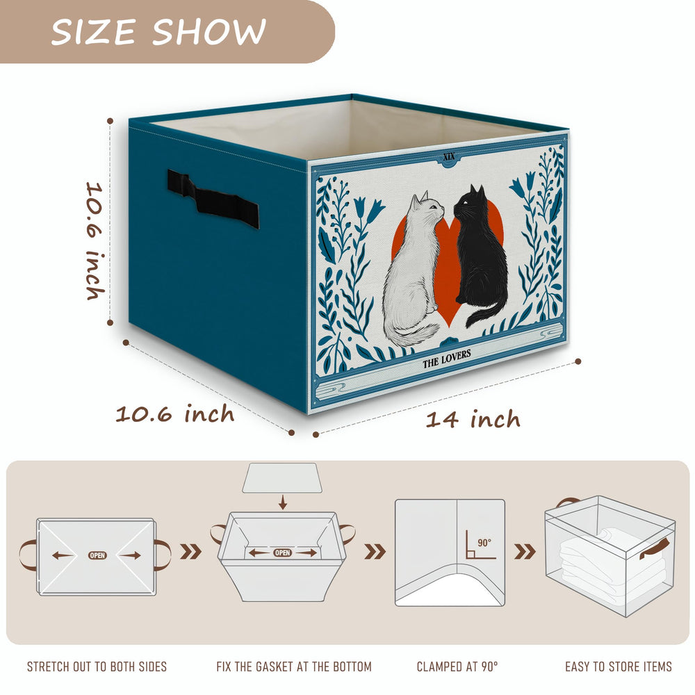 JUIOEIU cotton-linen blend exterior adds soft texture to home organization