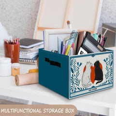 JUIOEIU collapsible storage bin with handles for easy room-to-room transport