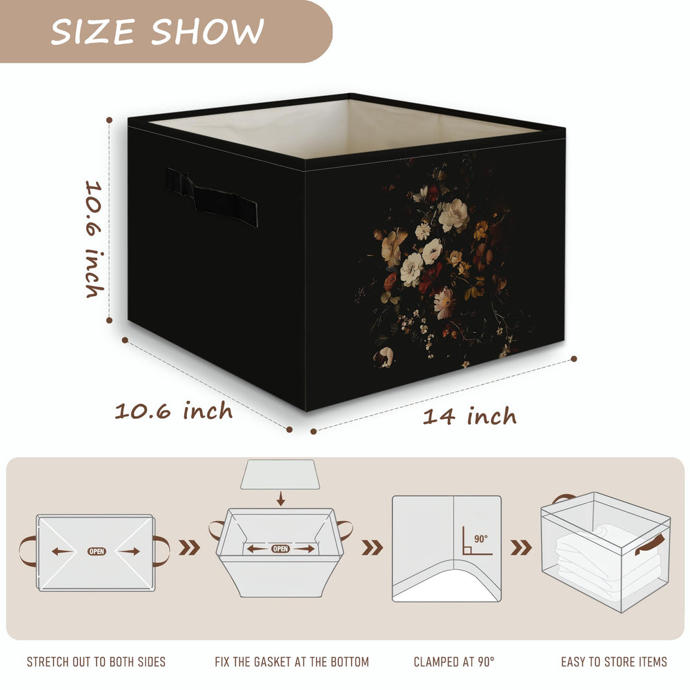 JUIOEIU Moody Floral Basket print exterior adds decorative charm