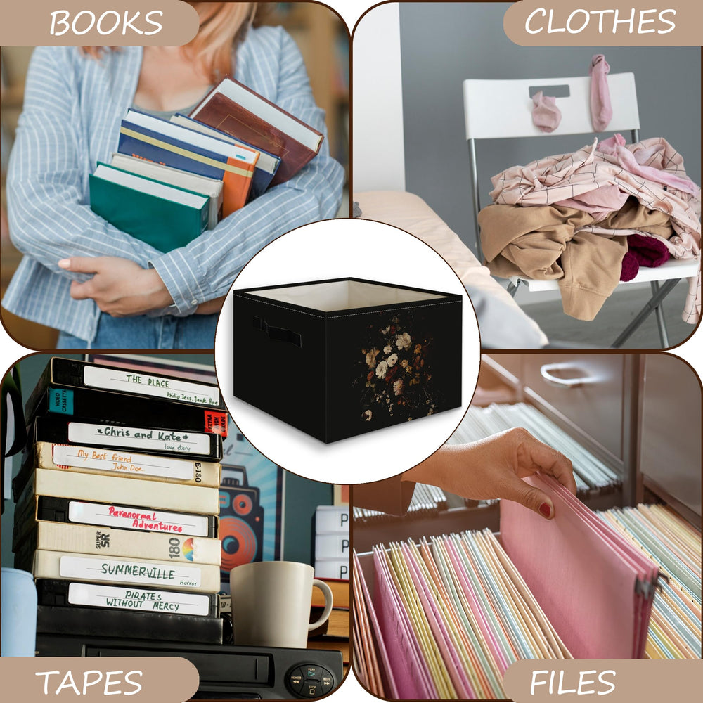 JUIOEIU Moody Floral Basket under desk proving practical portable storage