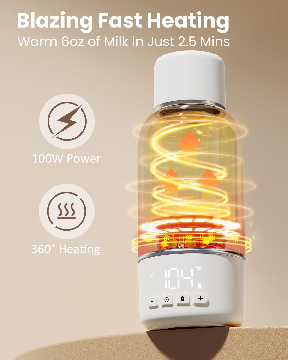 Juissiart 10400mAh battery powering multiple heats for day trips