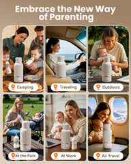 Juissiart fast-heating 2.5-minute warmer for 6oz bottles on the go