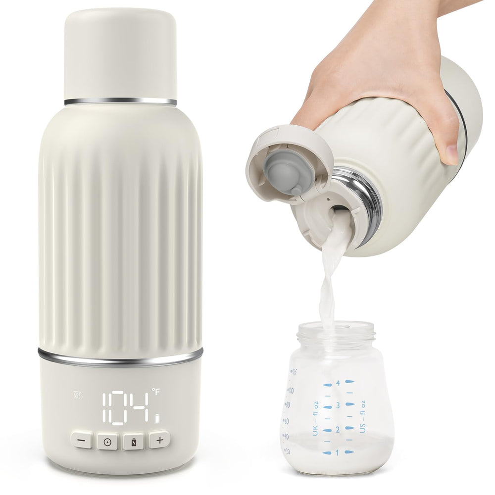 Juissiart portable bottle warmer in travel case showing on-the-go warmth