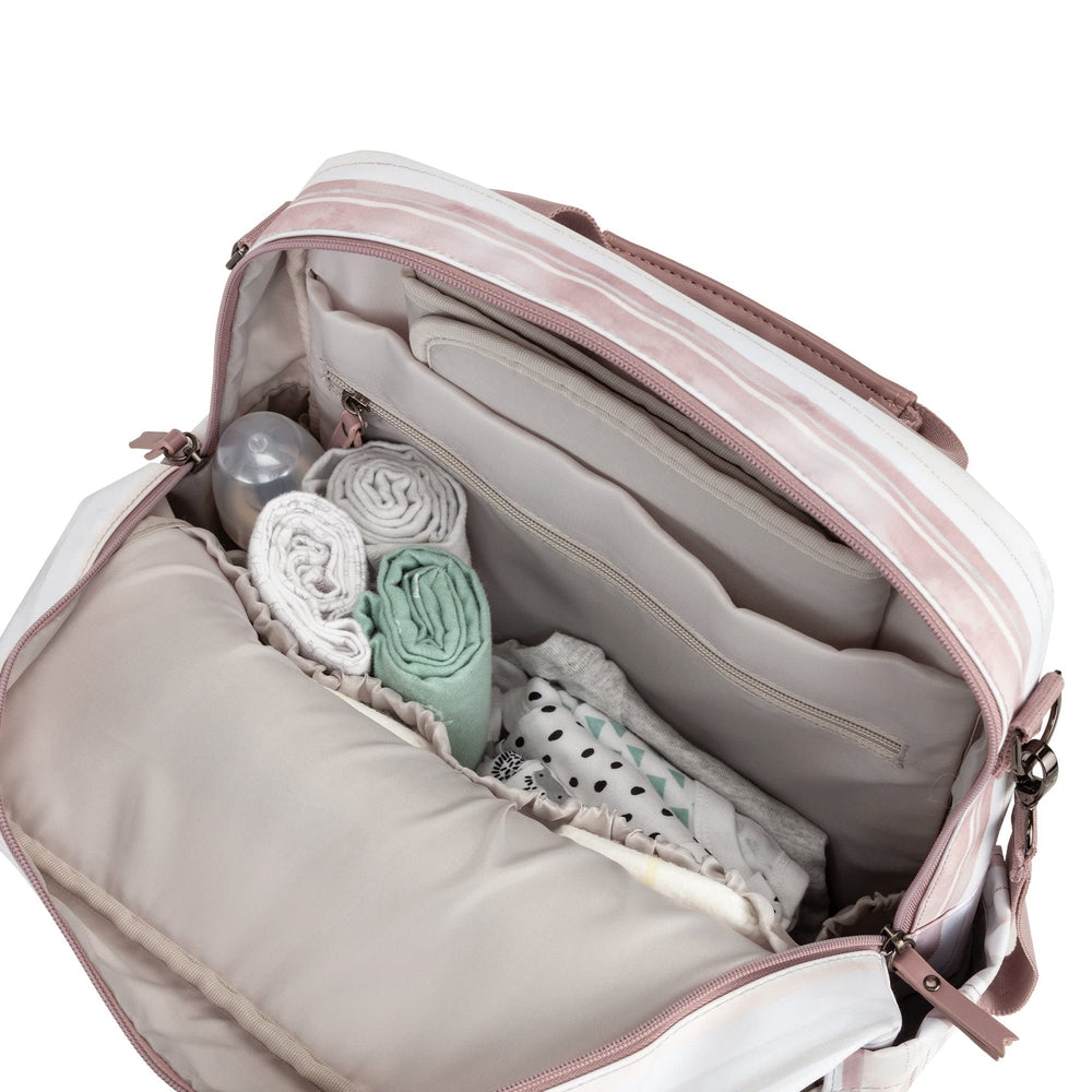 JuJuBe Nature Babe hardware and wipe-clean exterior for durability.