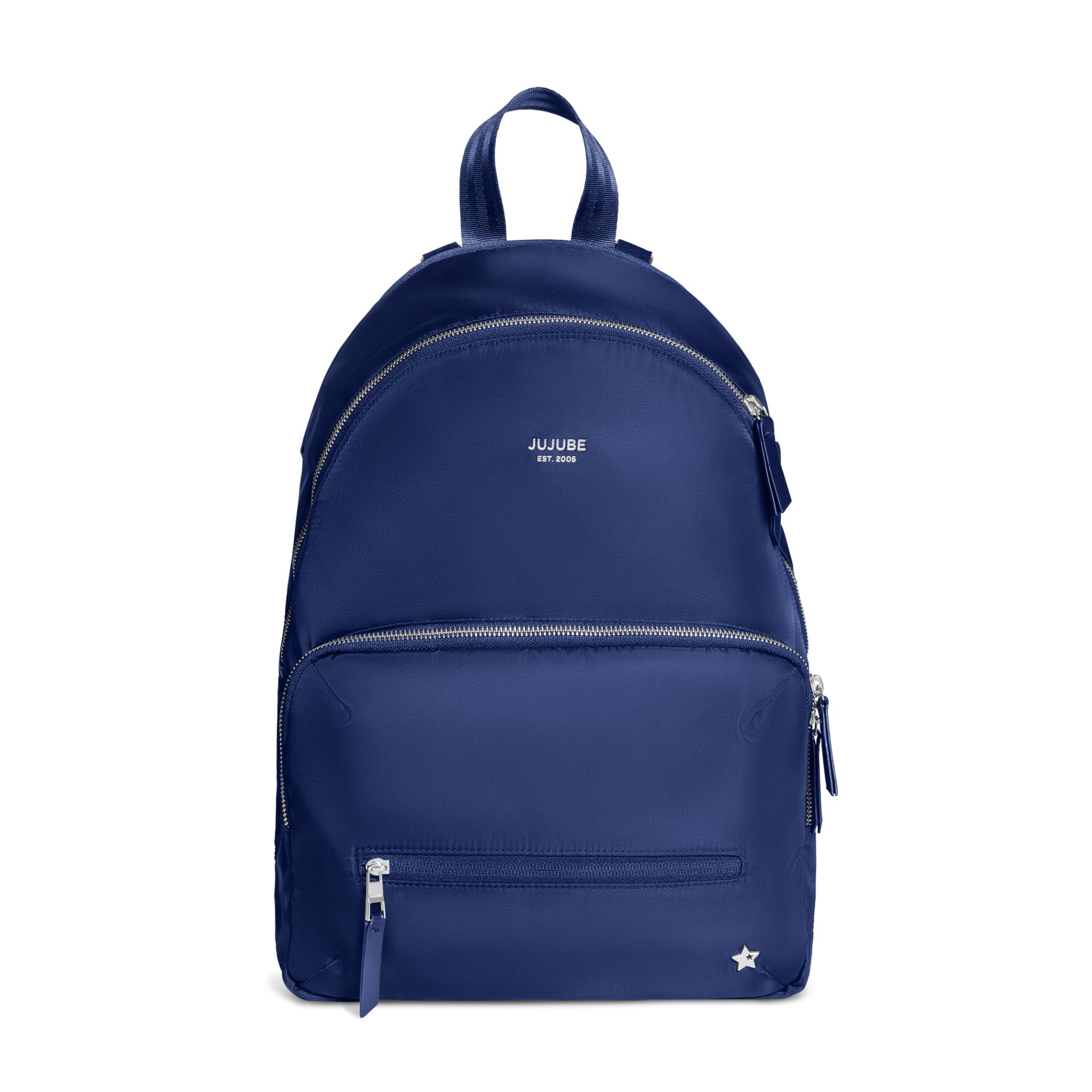 JuJuBe New Everyday Diaper Backpack with changing pad for quick on-the-go diaper changes.
