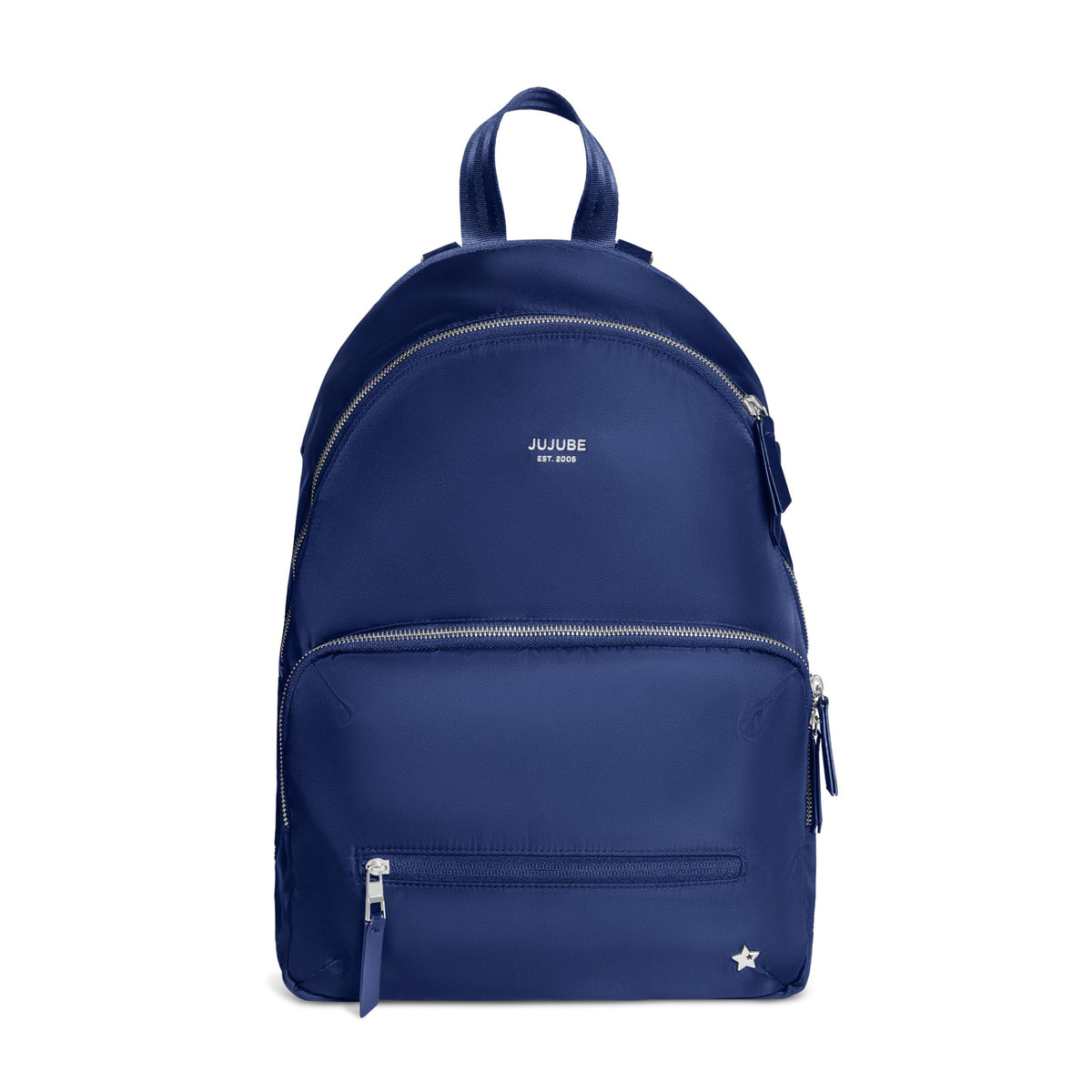 JuJuBe New Everyday Diaper Backpack with changing pad for quick on-the-go diaper changes.