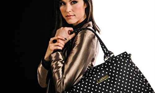 JuJuBe Duchess gold hardware adds elegance to the polka print
