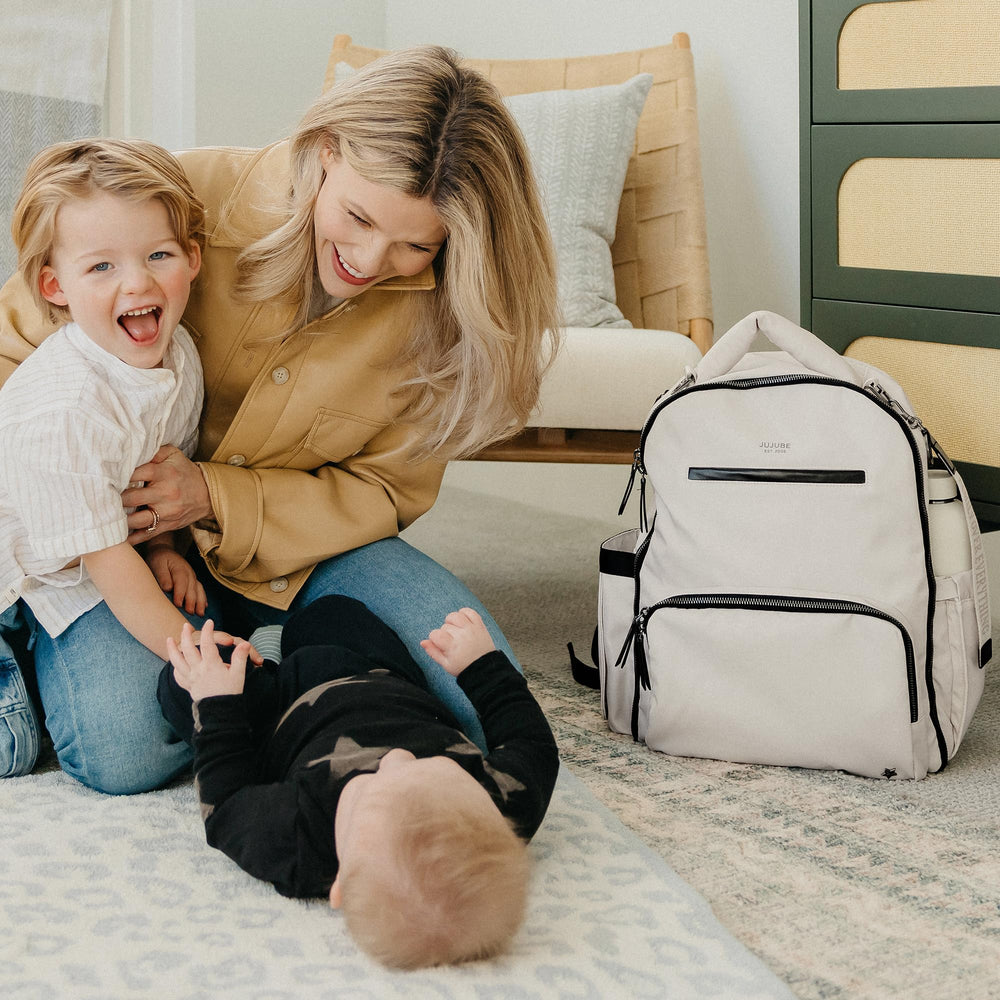 JuJuBe x Witney Carson large capacity ideal for twins or multiple children.