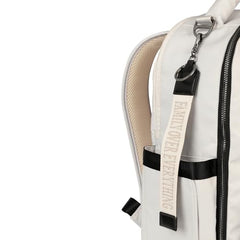 JuJuBe x Witney Carson Classic Backpack with stroller straps for hands-free outings.