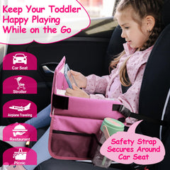 Julaiwy pink tray offers pen holders for quick doodling on long trips