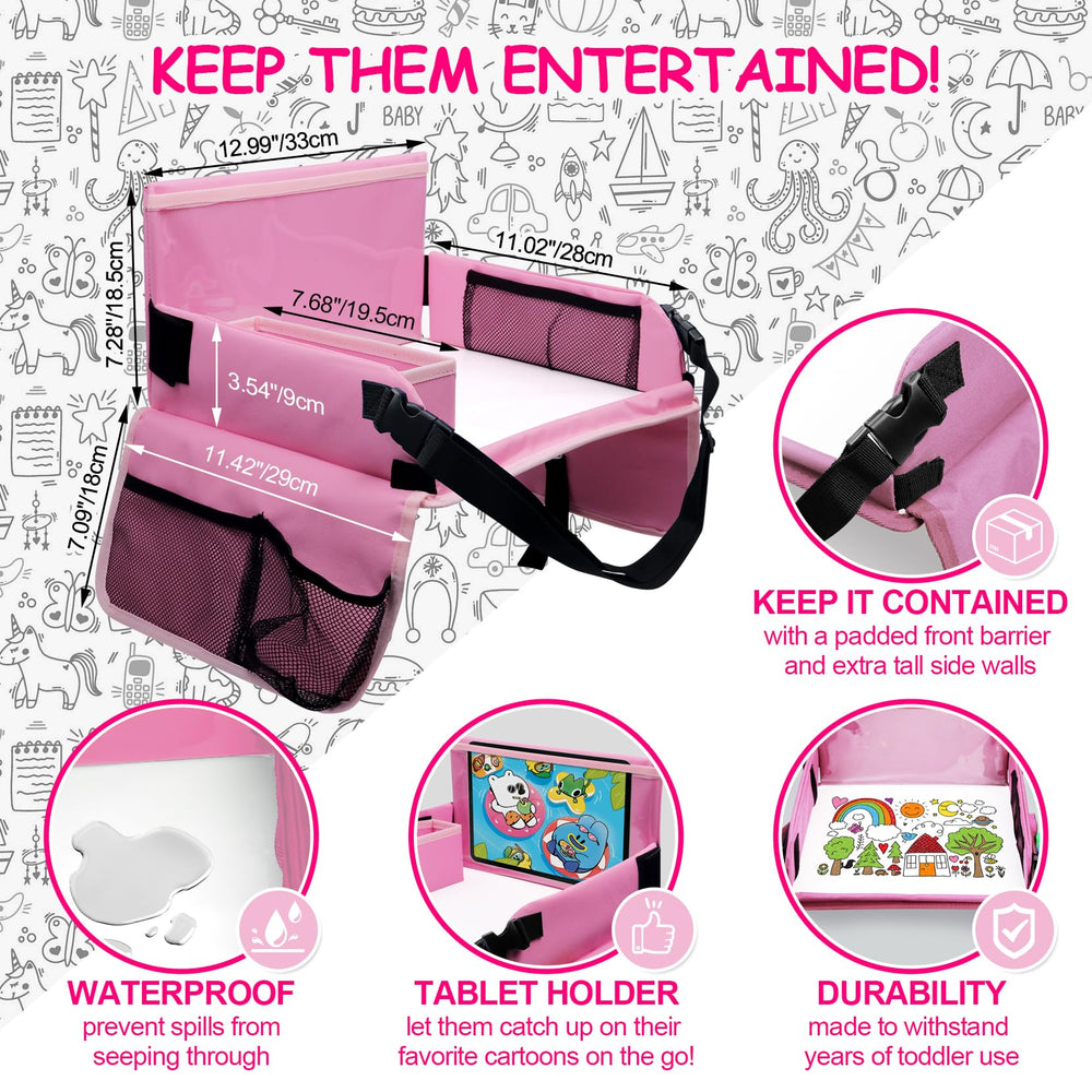 Julaiwy pink surface is waterproof and easy to wipe clean after snacks