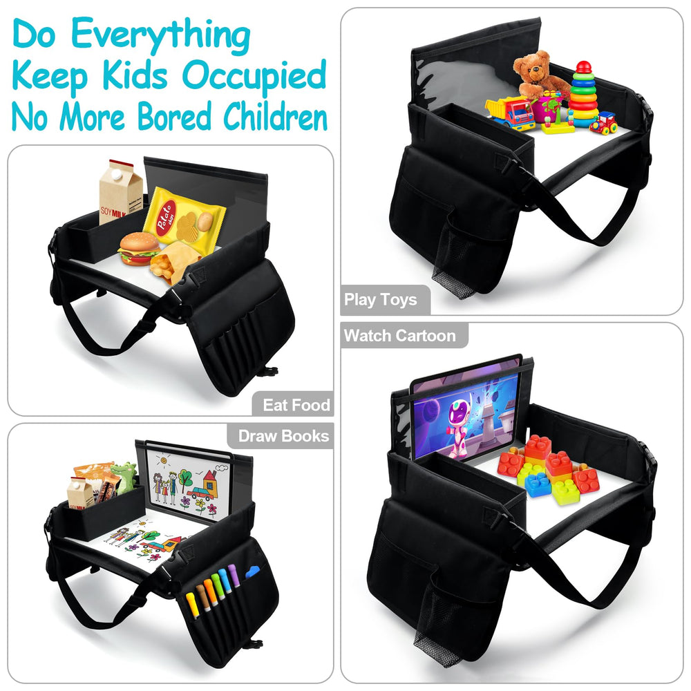 Julaiwy travel tray tablet holder supports screen time during journeys