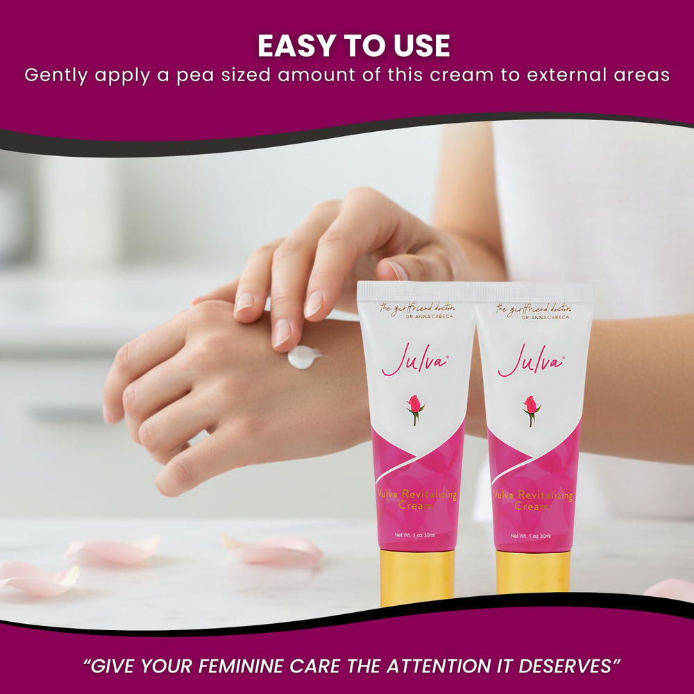 Julva packaging shot communicates premium design and trusted doctor-formulated care.