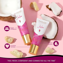 Julva texture closeup highlights rich, creamy feel ideal for daily use.