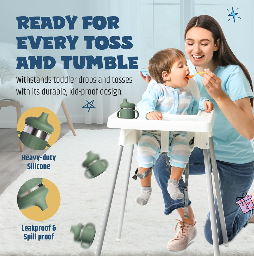 Jumble Dream sippy cup Sage Breeze exterior looks stylish and durable