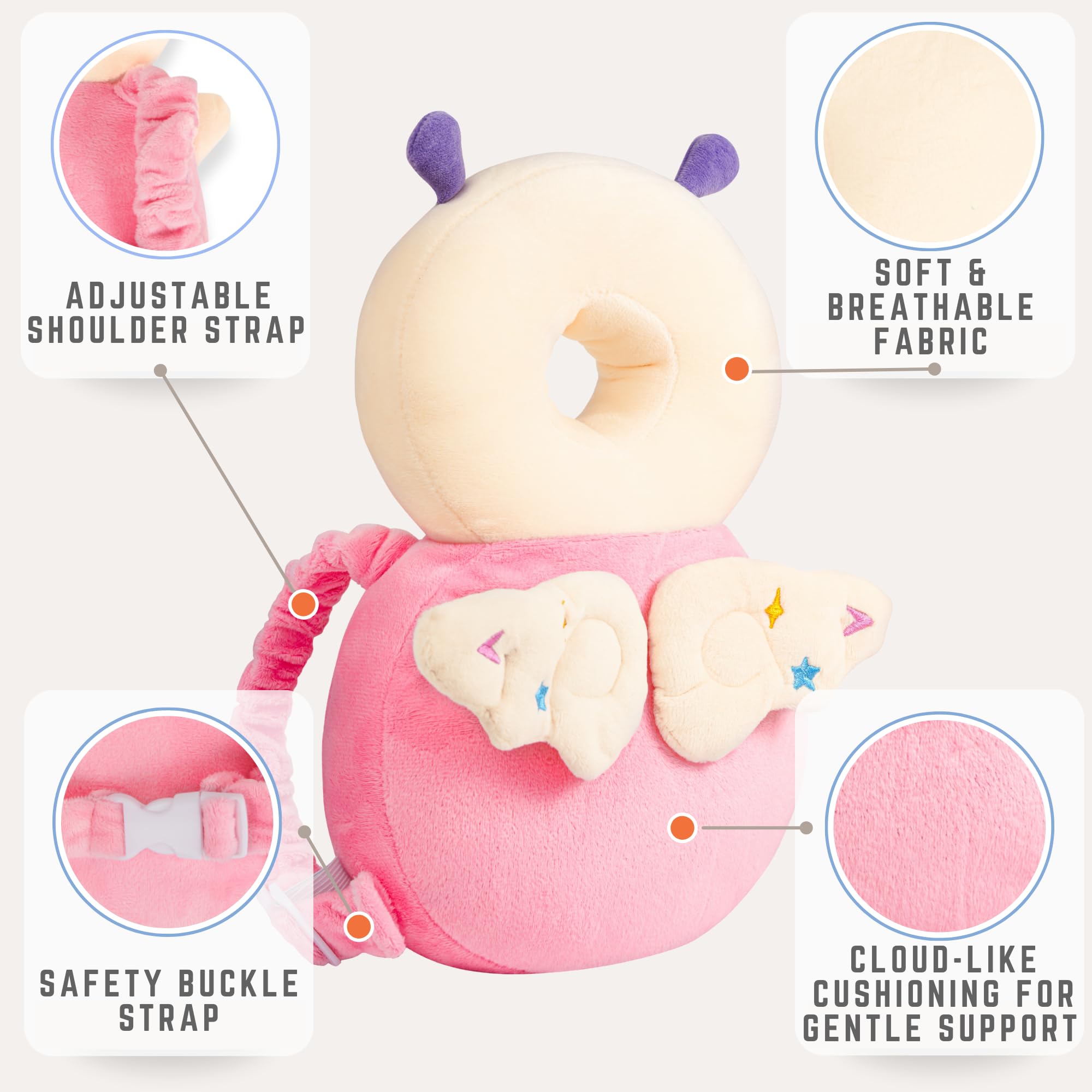 JumiLux blush pink design on the safety set for stylish portability