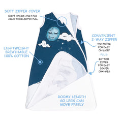 JumpOff Jo 100 percent cotton wearable blanket provides breathable comfort.