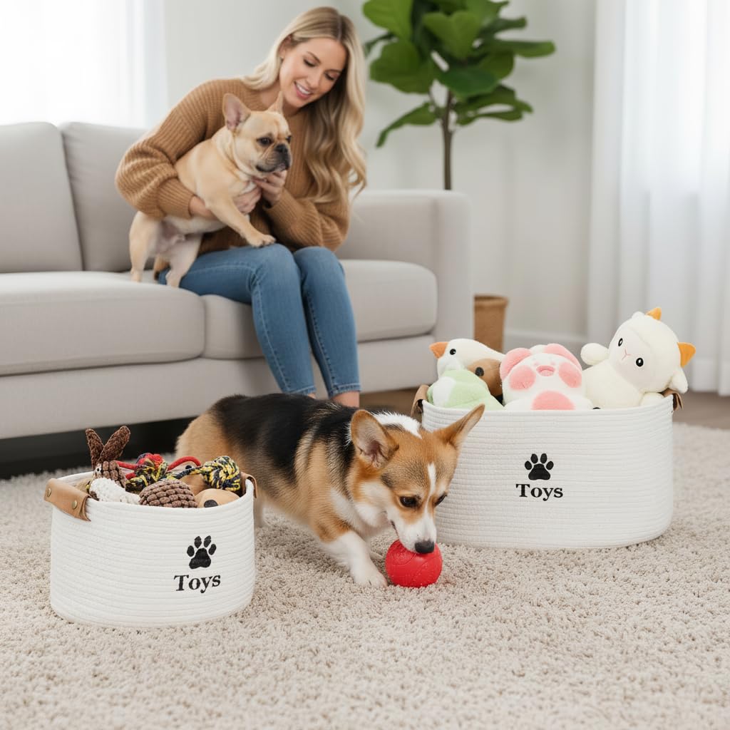 Jumpress dog toy basket easy care, hand or machine wash.