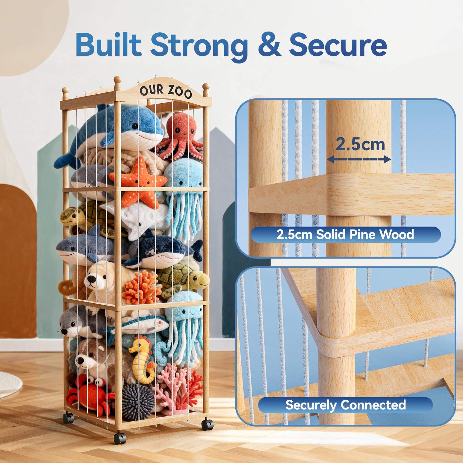 Jumvix space-saving design helps keep playrooms tidy and inviting.