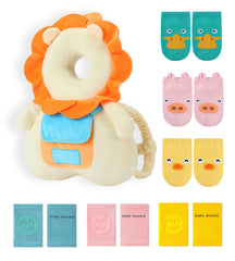 JunNeng head protector backpack with squeaker for safe, playful outings