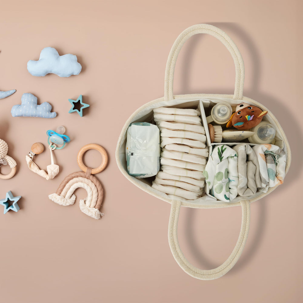 JUNBOLE diaper caddy makes a thoughtful baby shower gift for new parents.
