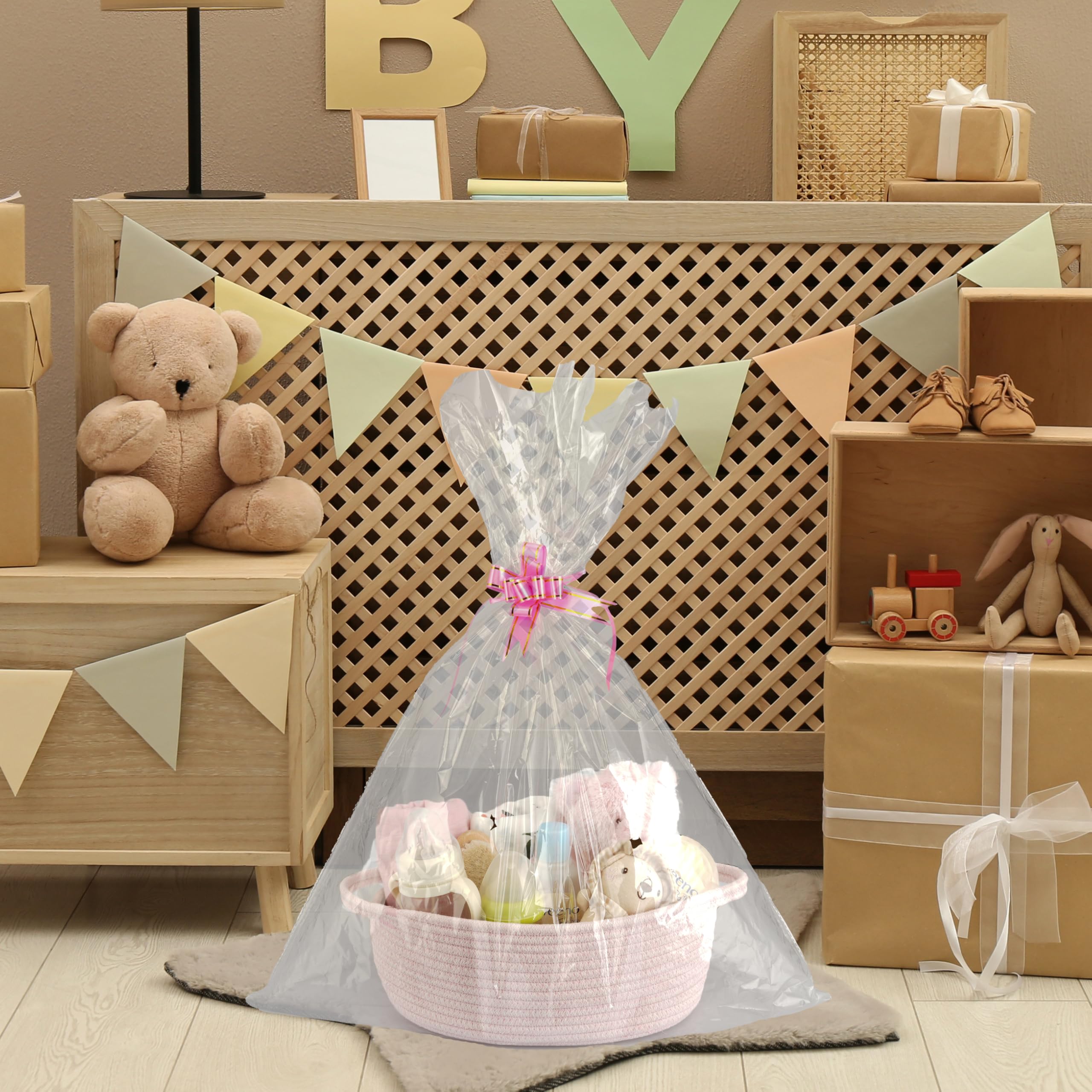 JUNBOLE collapsible basket folded for space-saving storage.