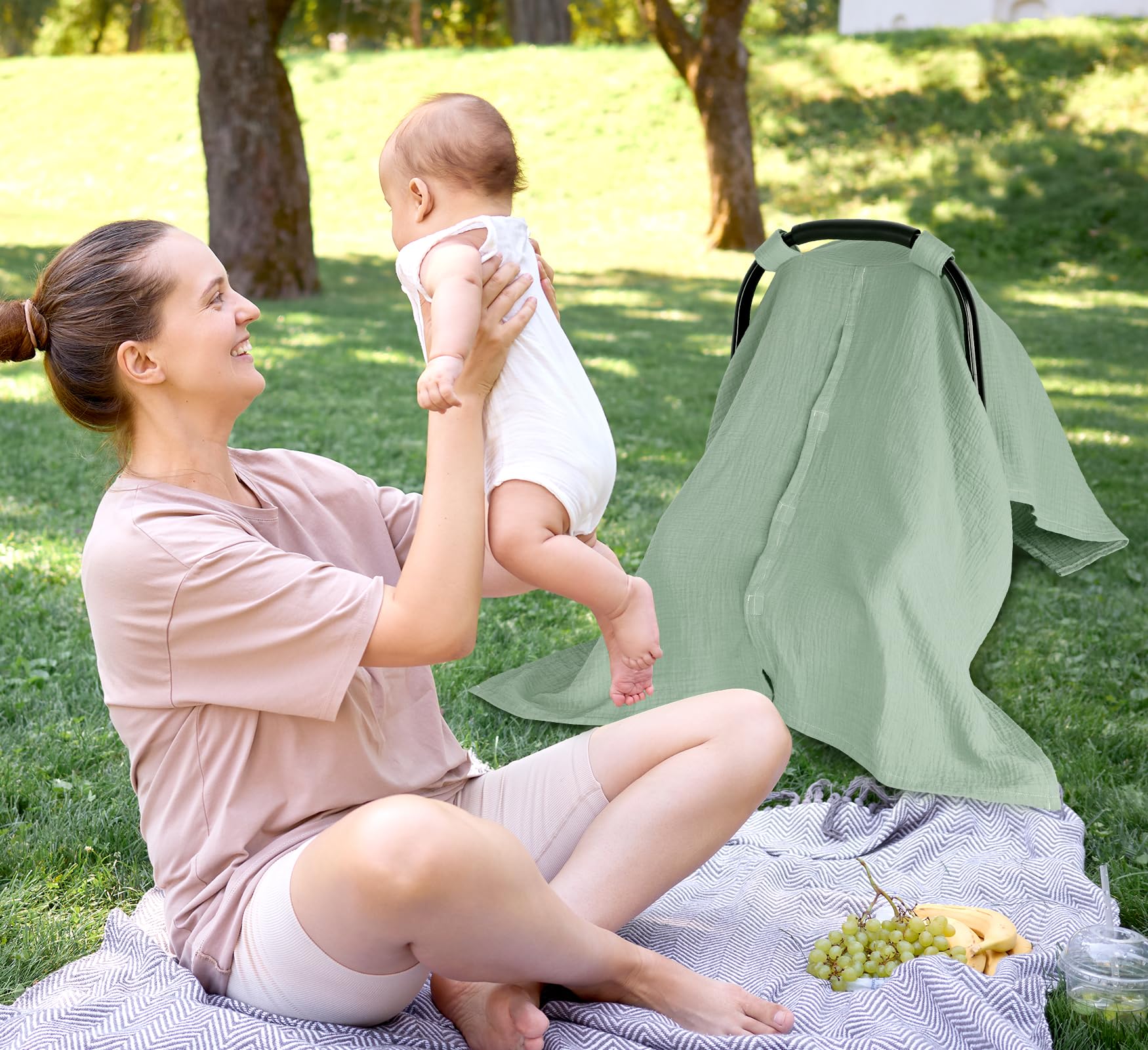 Jundetye 360-degree protection cover shielding baby outdoors