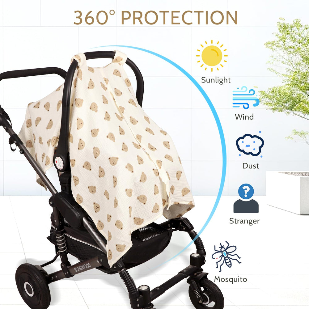 Jundetye adjustable straps secure the canopy to any handle.