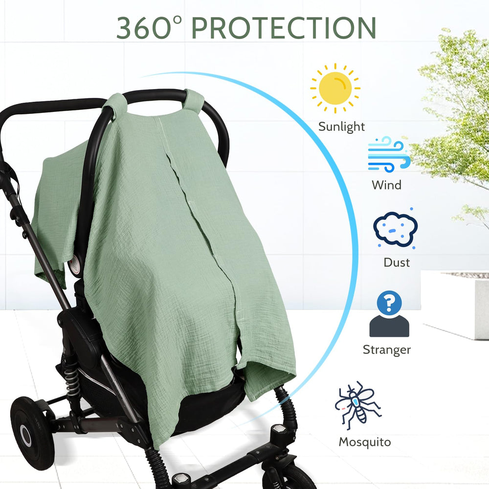 Jundetye adjustable straps secure the cover to the car seat