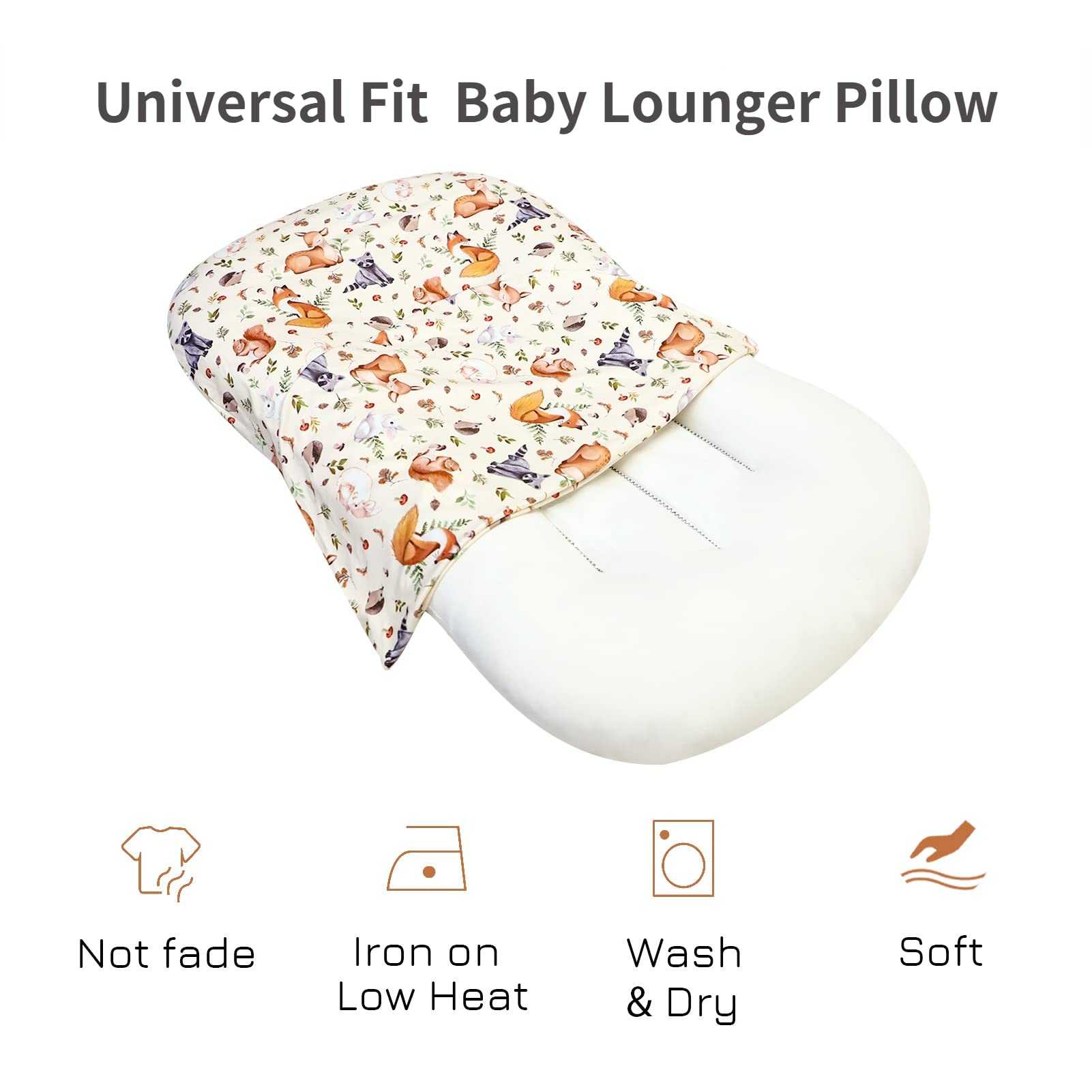 No-zipper design on Jundetye lounger cover protects baby's skin