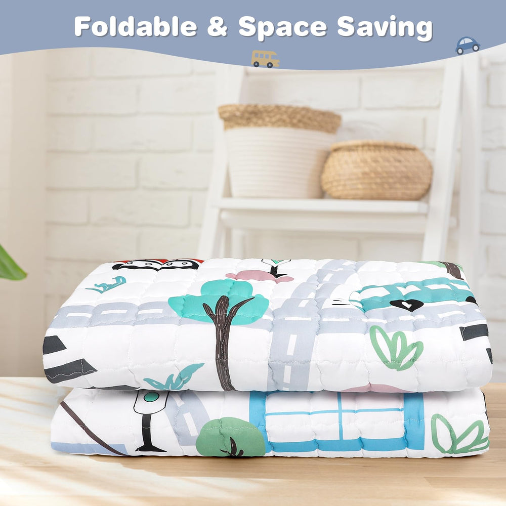 Jundetye machine-washable play mat, simple cleanup after messy playtime