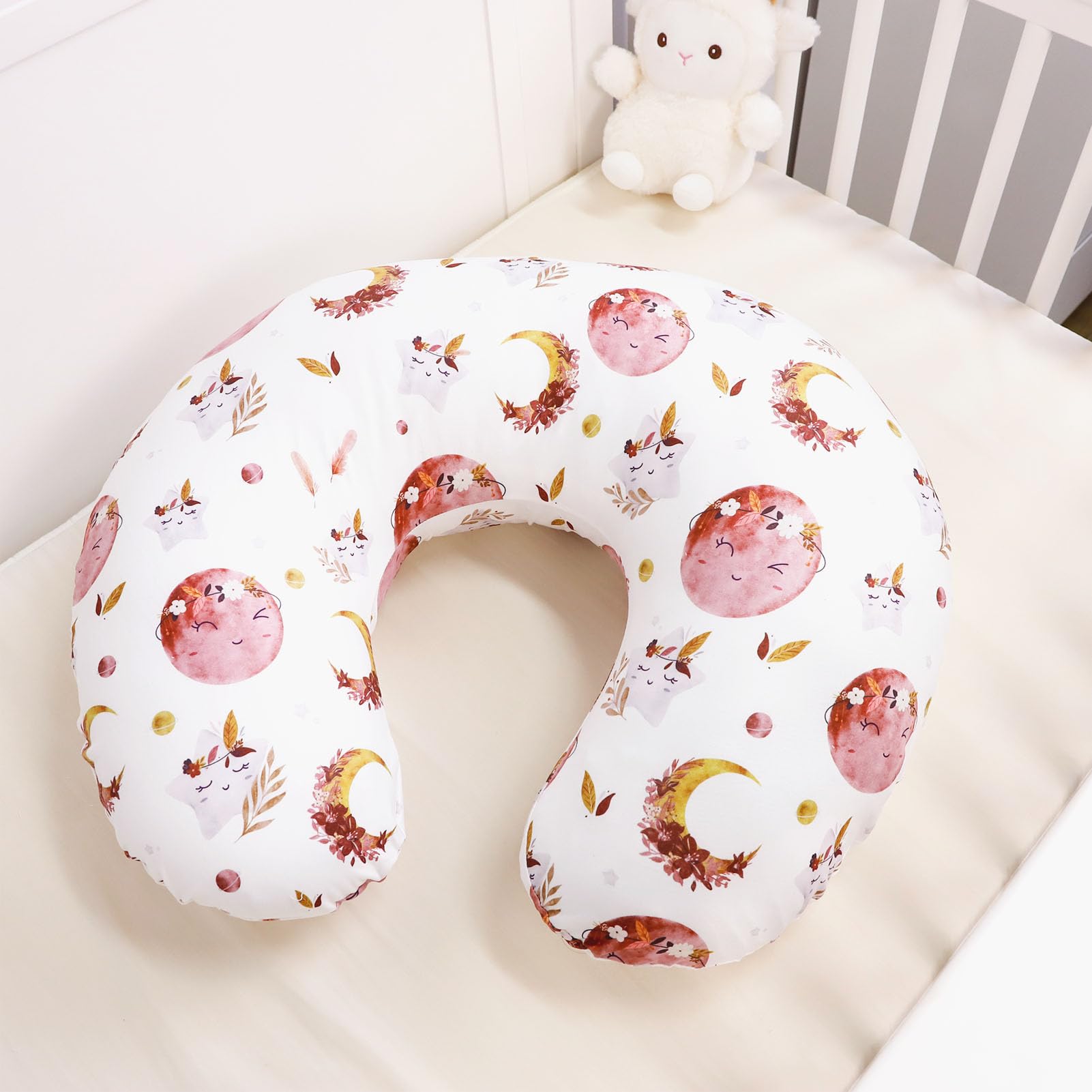 Jundetye breathable nursing pillow cover helps keep baby comfortable during feeds