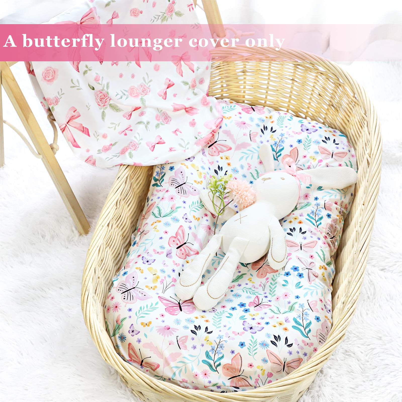 Jundetye butterfly lounger cover fits Snuggle Me loungers securely and cleanly.