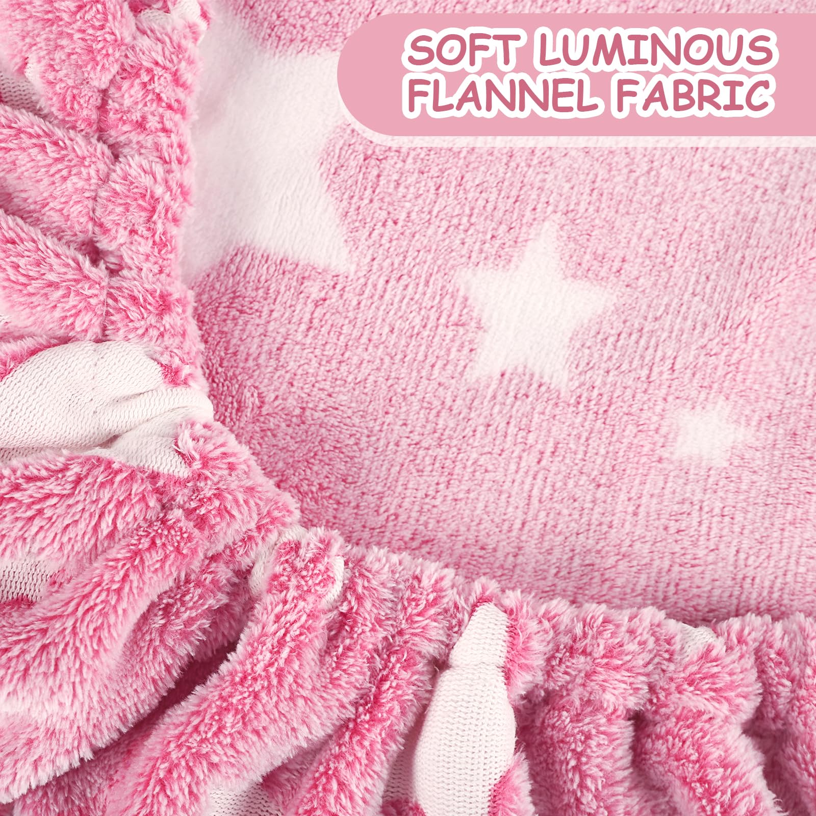 Jundetye car seat cover features glow-in-the-dark stars and clouds for night visibility.