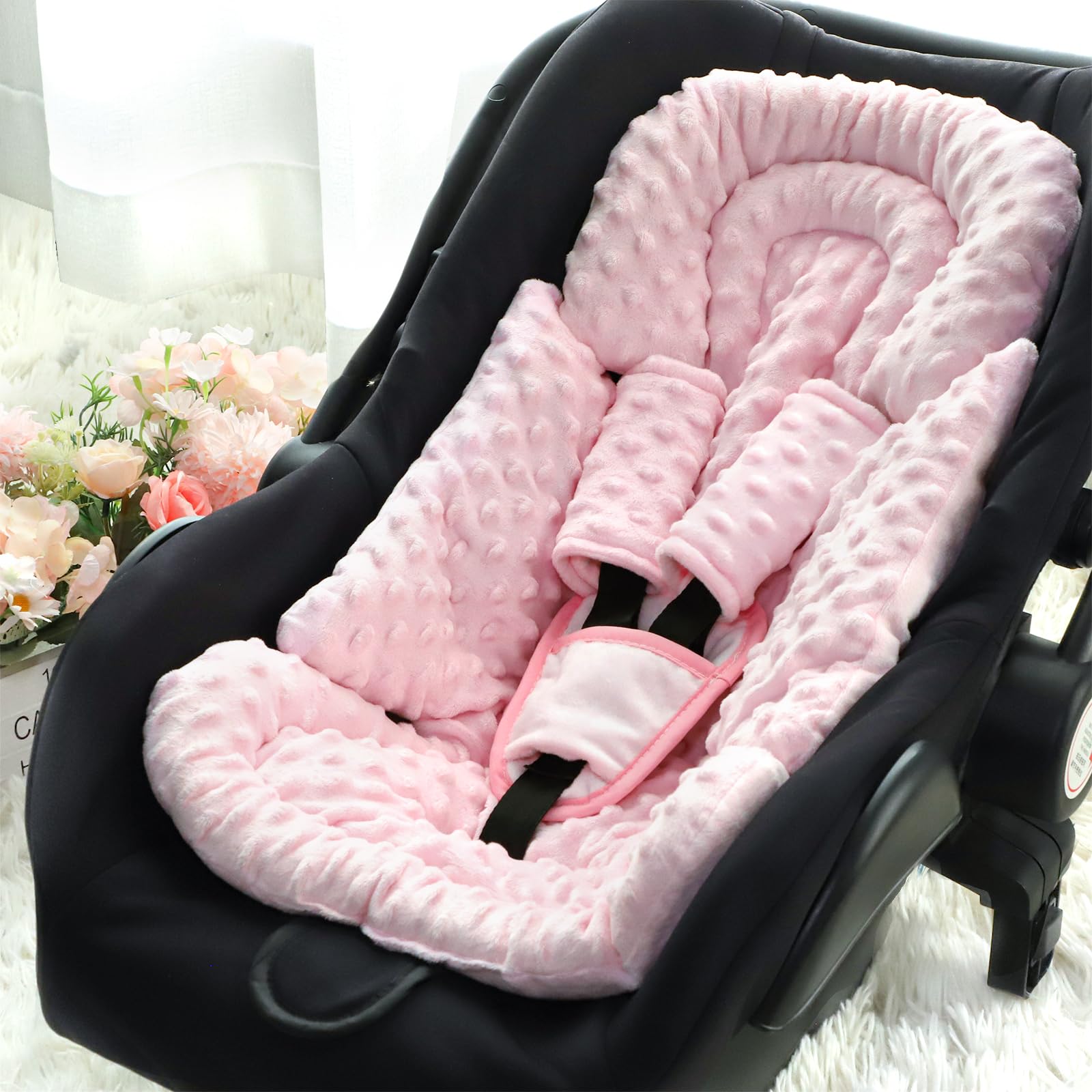 Jundetye compatible with seats that use 3-5 point harnesses across strollers swings and bouncers