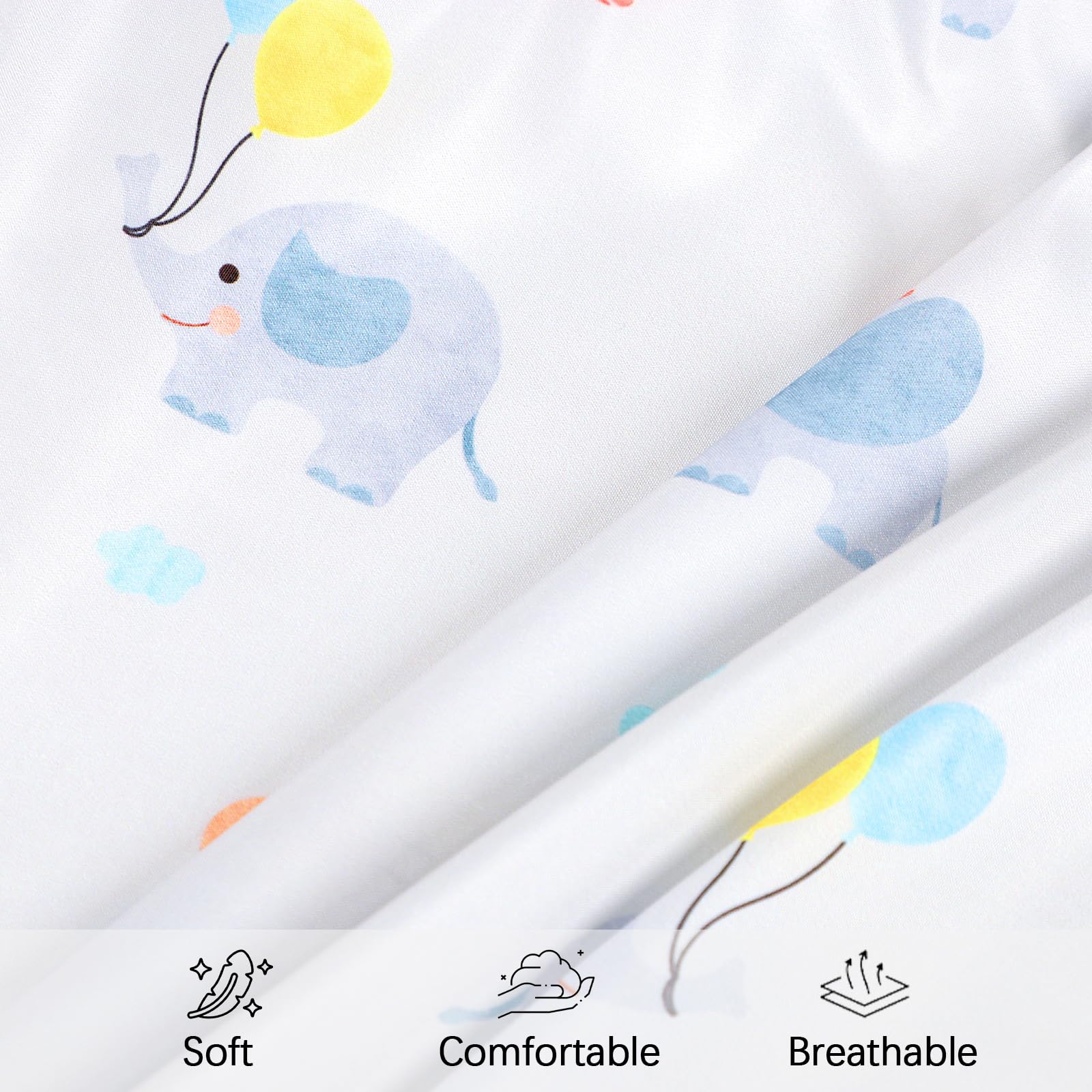 Jundetye fitted crib sheet ensures secure, comfy crib sleep.