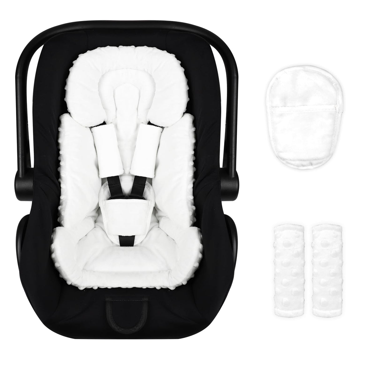 Jundetye infant car seat insert 3-in-1 for newborn comfort and support.